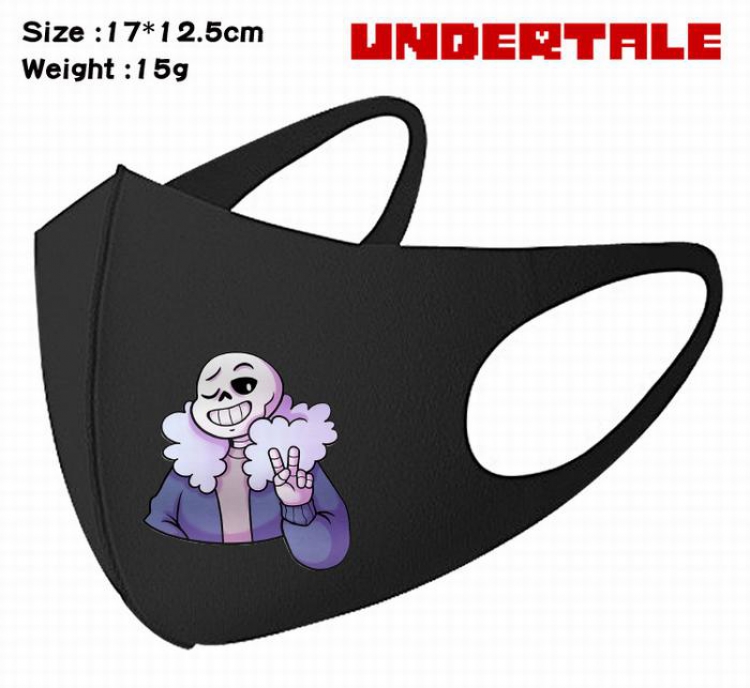Undertale-9A Black Anime color printing windproof dustproof breathable mask price for 5 pcs