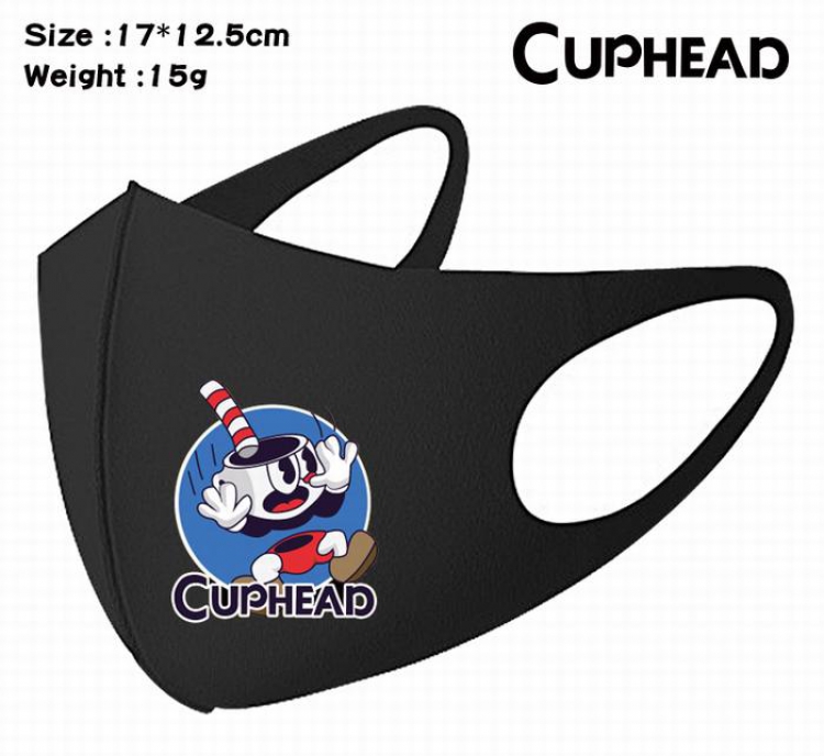 Cuphead-4A Black Anime color printing windproof dustproof breathable mask price for 5 pcs