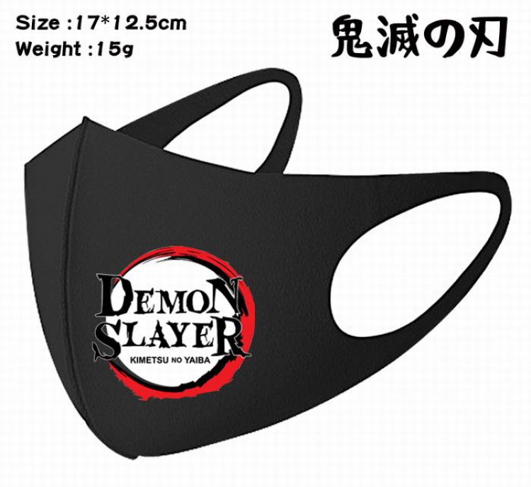 Demon Slayer Kimets-14A Black Anime color printing windproof dustproof breathable mask price for 5 pcs