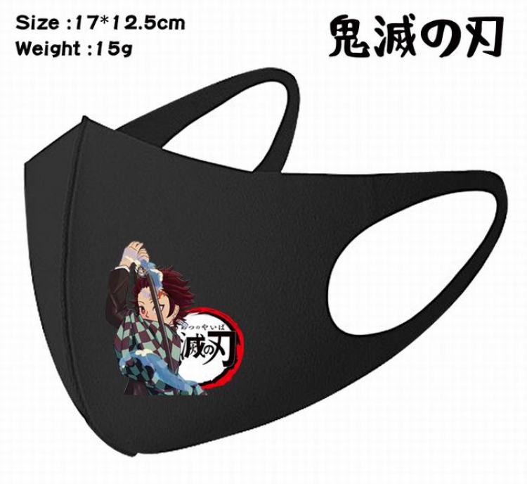 Demon Slayer Kimets-4A Black Anime color printing windproof dustproof breathable mask price for 5 pcs