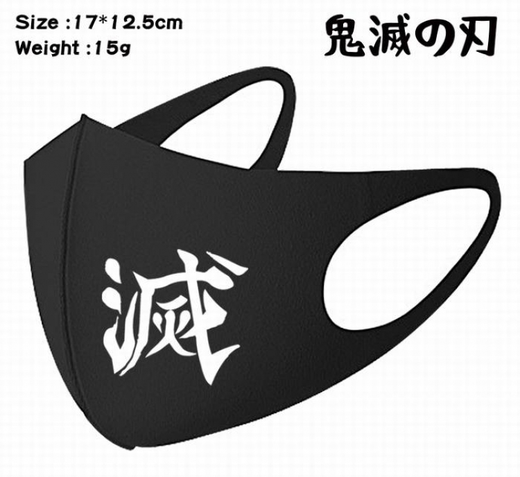 Demon Slayer Kimets-2A Black Anime color printing windproof dustproof breathable mask price for 5 pcs