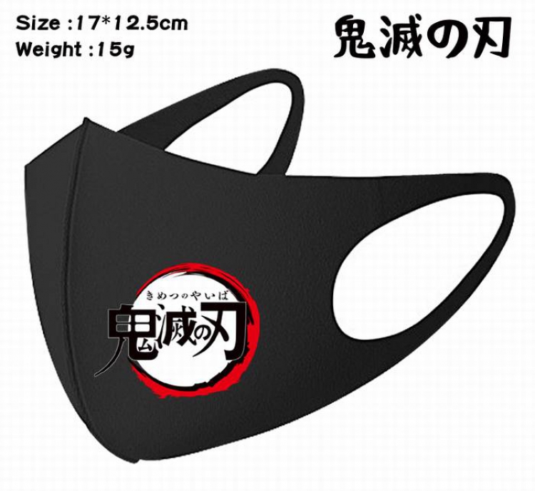 Demon Slayer Kimets-3A Black Anime color printing windproof dustproof breathable mask price for 5 pcs