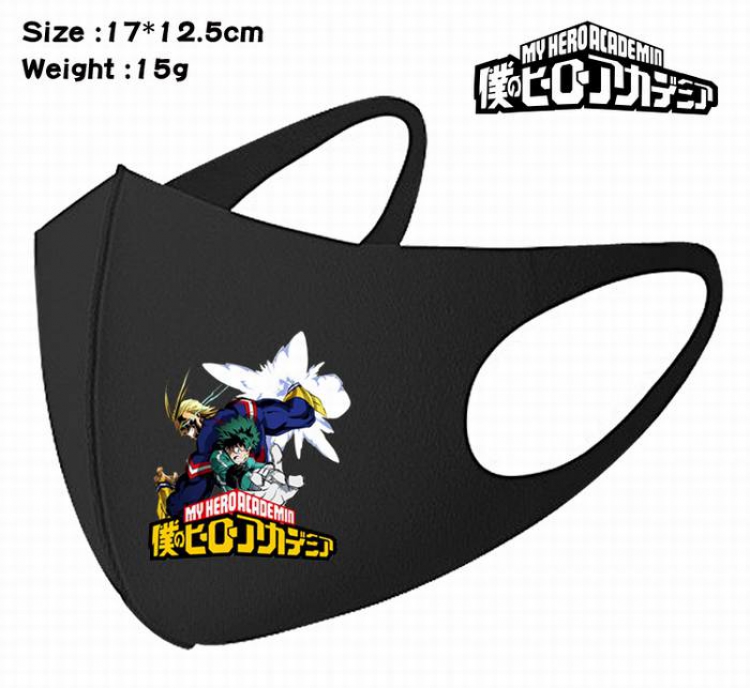 My Hero Academia-14A Black Anime color printing windproof dustproof breathable mask price for 5 pcs