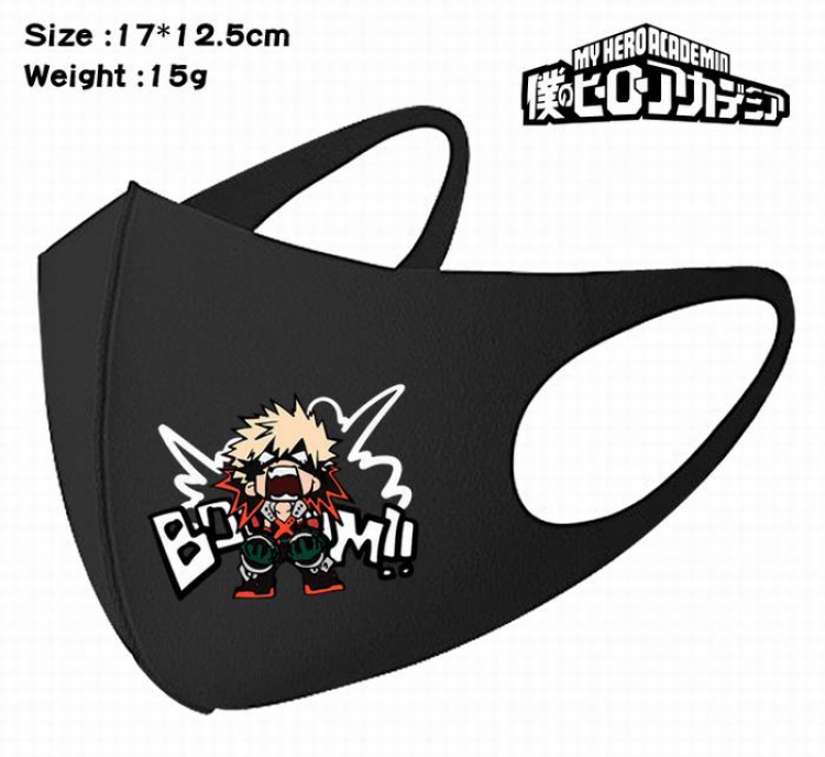 My Hero Academia-3A Black Anime color printing windproof dustproof breathable mask price for 5 pcs