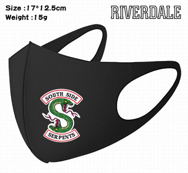 Riverdale-1A Black Anime color printing windproof dustproof breathable mask price for 5 pcs