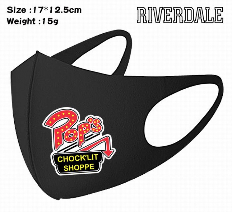 Riverdale-2A Black Anime color printing windproof dustproof breathable mask price for 5 pcs