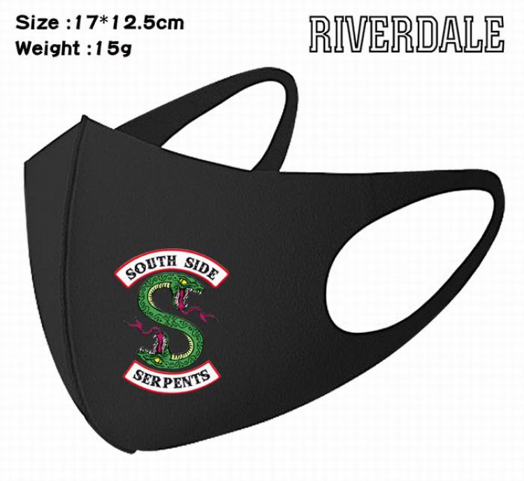 Riverdale-4A Black Anime color printing windproof dustproof breathable mask price for 5 pcs