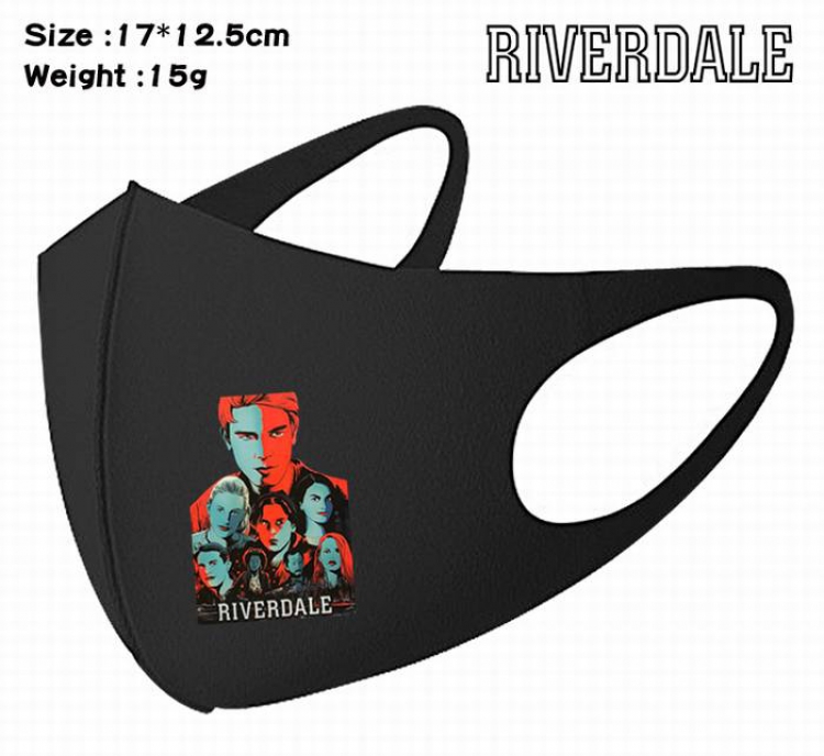 Riverdale-5A Black Anime color printing windproof dustproof breathable mask price for 5 pcs
