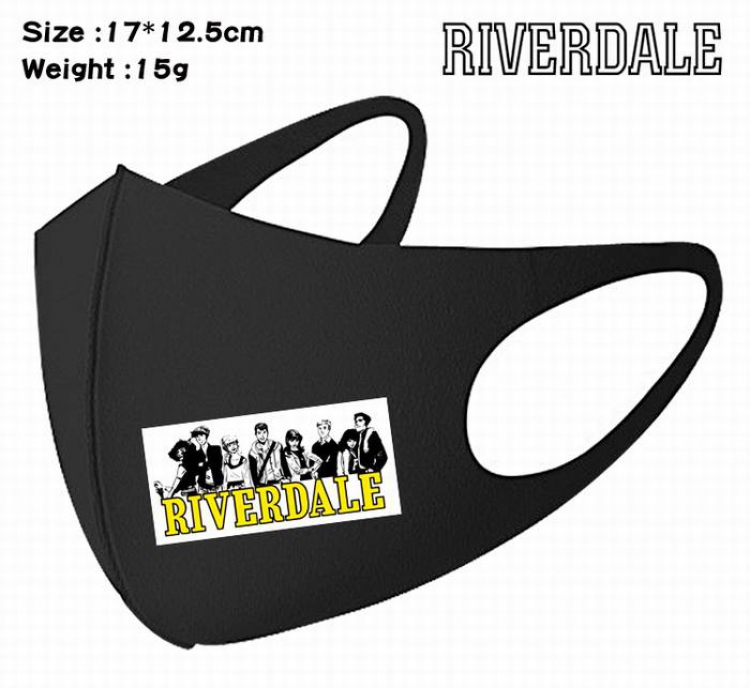 Riverdale-6A Black Anime color printing windproof dustproof breathable mask price for 5 pcs