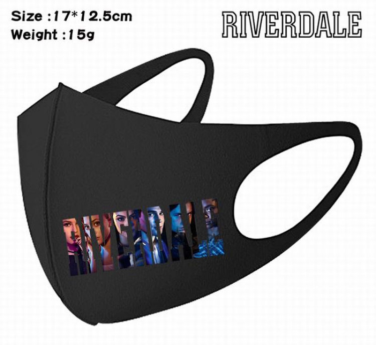 Riverdale-7A Black Anime color printing windproof dustproof breathable mask price for 5 pcs