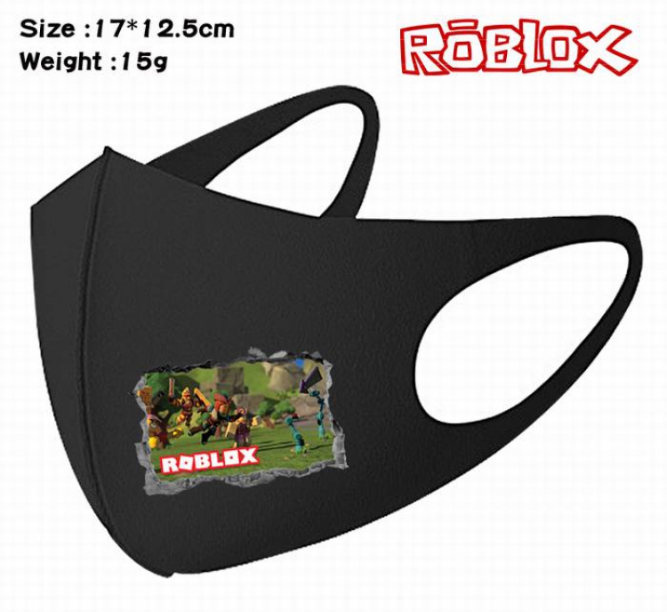 Roblox-12A Black Anime color printing windproof dustproof breathable mask price for 5 pcs