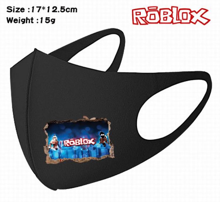 Roblox-15A Black Anime color printing windproof dustproof breathable mask price for 5 pcs