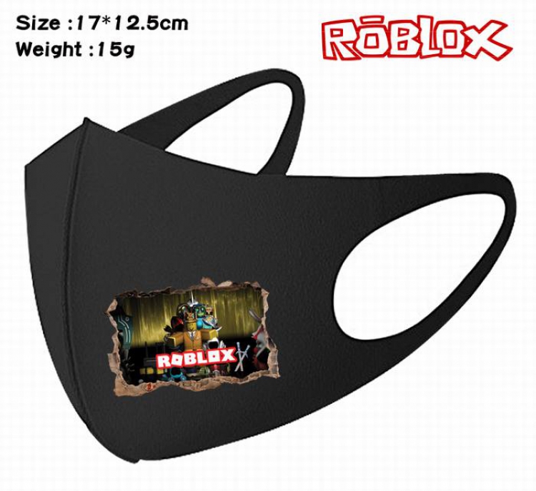 Roblox-16A Black Anime color printing windproof dustproof breathable mask price for 5 pcs