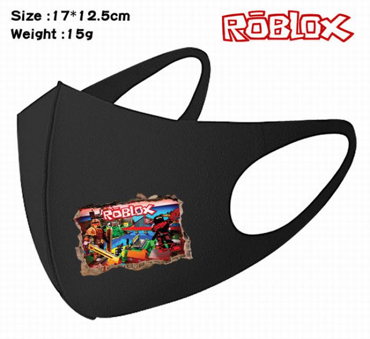 Roblox-18A Black Anime color printing windproof dustproof breathable mask price for 5 pcs