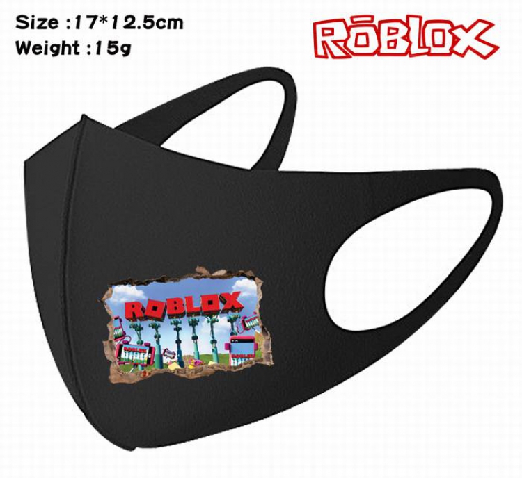 Roblox-17A Black Anime color printing windproof dustproof breathable mask price for 5 pcs