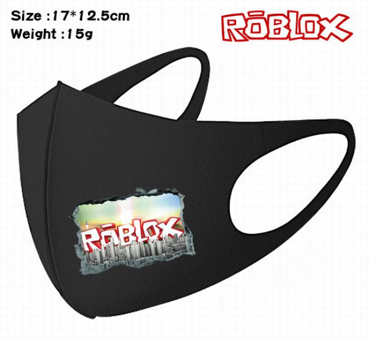 Roblox-4A Black Anime color printing windproof dustproof breathable mask price for 5 pcs