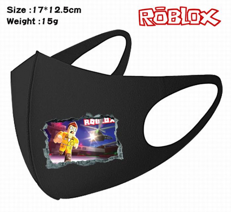Roblox-8A Black Anime color printing windproof dustproof breathable mask price for 5 pcs