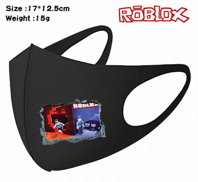 Roblox-7A Black Anime color printing windproof dustproof breathable mask price for 5 pcs