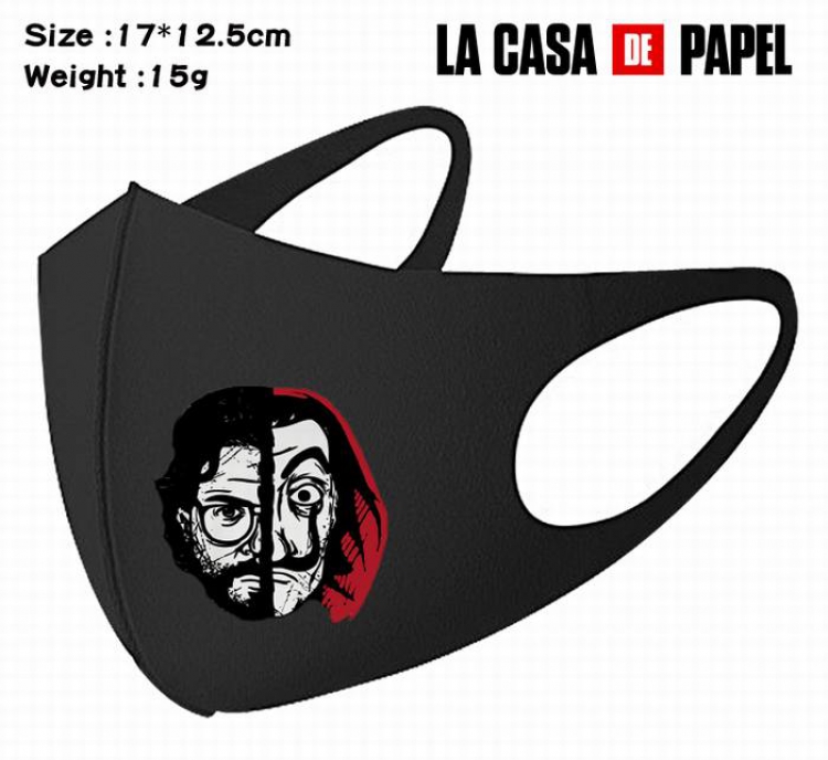 House of Paper -11A Black Anime color printing windproof dustproof breathable mask price for 5 pcs