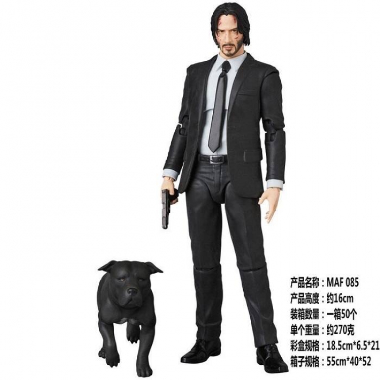 MAF085 John Wick Boxed Figure Decoration Model 16CM 270G 18.5CMX6.5X21CM