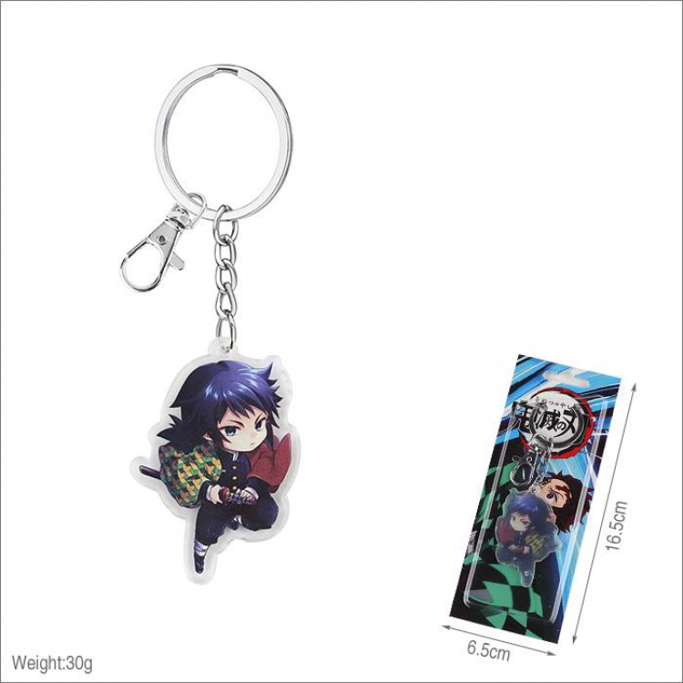 Demon Slayer Kimets Tomioka Giyuu Acrylic Keychain pendant price for 5 pcs