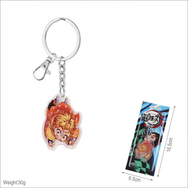 Demon Slayer Kimets Agatsuma Zenitsu Acrylic Keychain pendant price for 5 pcs