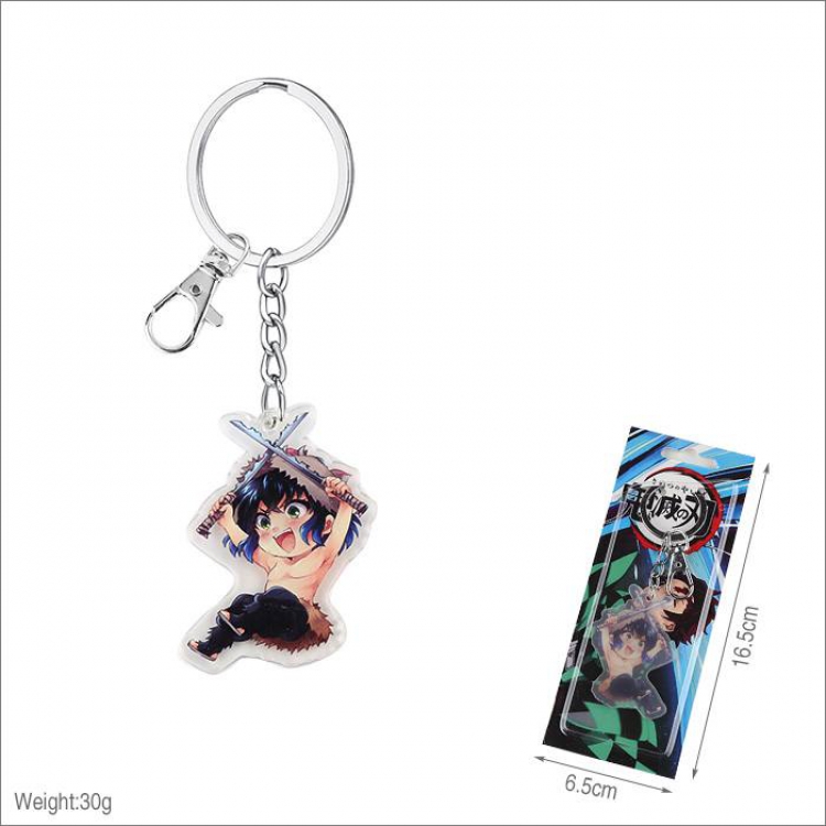 Demon Slayer Kimets Hashibira Inosuke Acrylic Keychain pendant price for 5 pcs