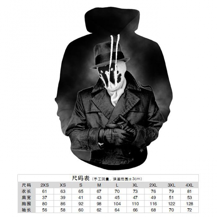 Watchmen black Hooded pullover sweater 2XS XS S M L XL 2XL 3XL 4XL price for 2 pcs preorder 3 days