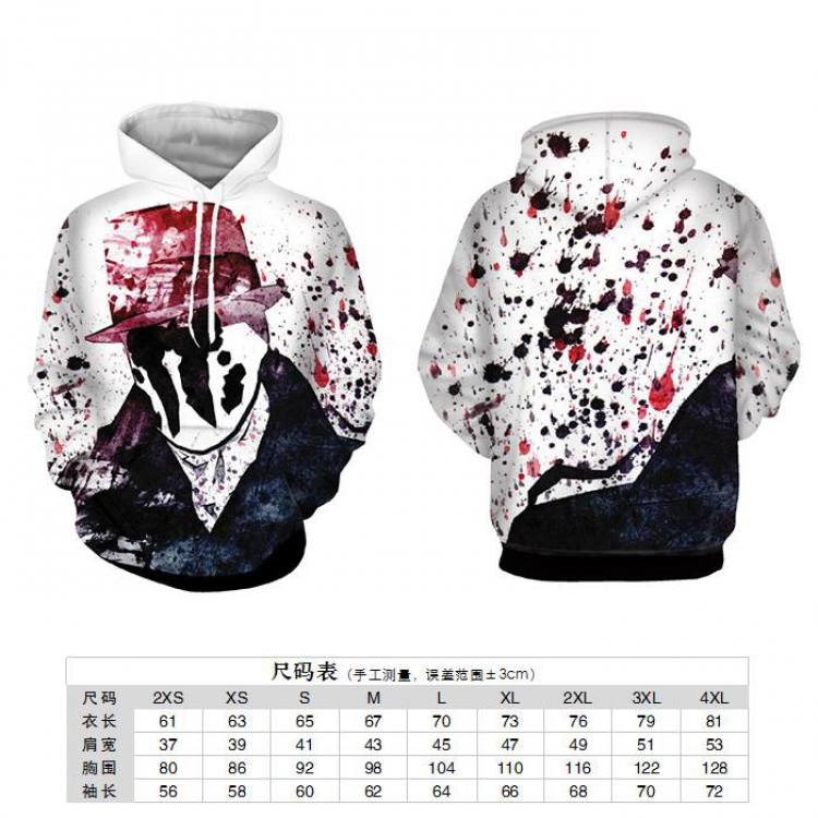 Watchmen Hooded pullover sweater 2XS XS S M L XL 2XL 3XL 4XL price for 2 pcs preorder 3 days