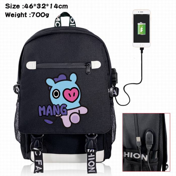 BTS-10A Black Color data cable Backpack