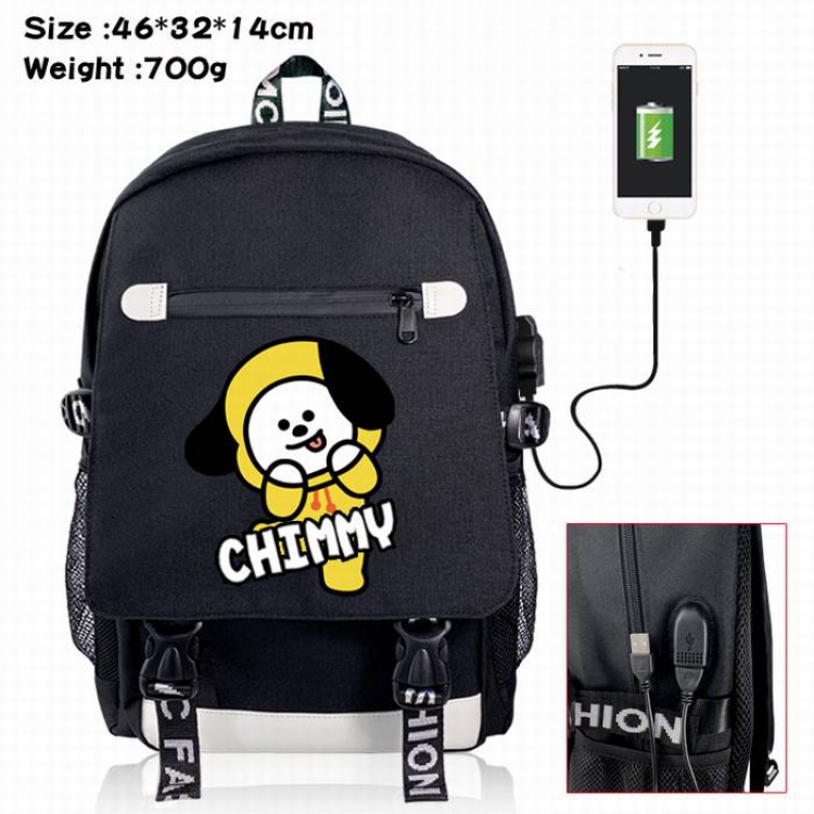BTS-13A Black Color data cable Backpack