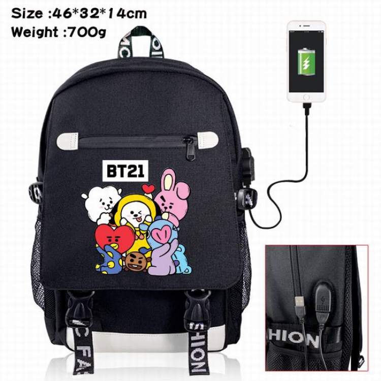 BTS-1A Black Color data cable Backpack