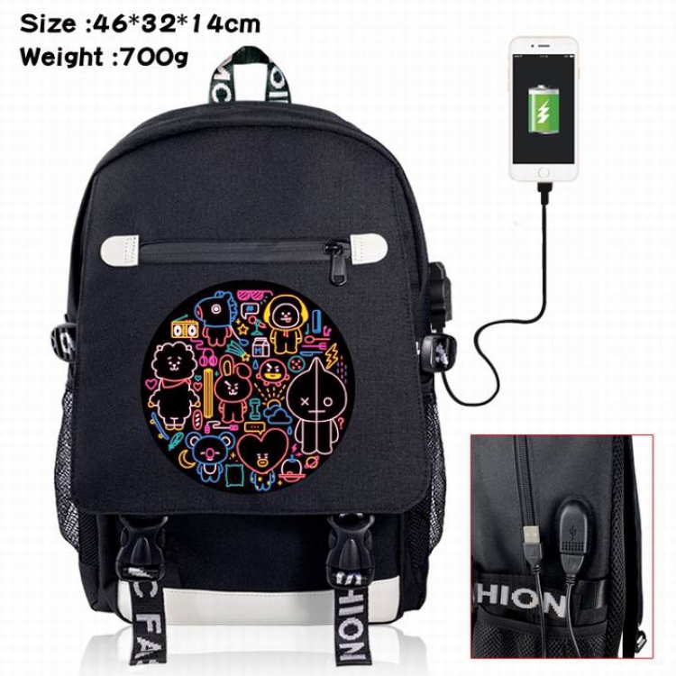 BTS-2A Black Color data cable Backpack