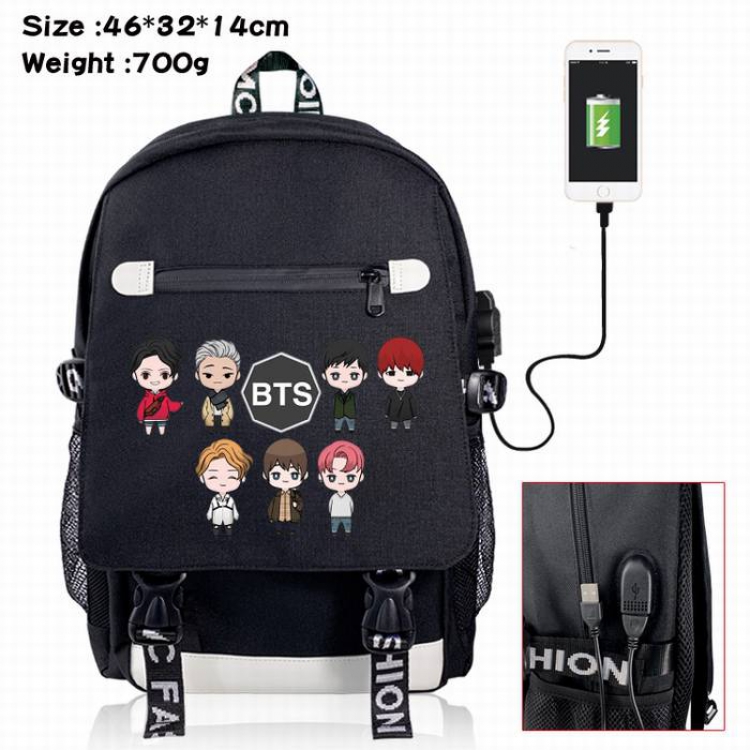 BTS-7A Black Color data cable Backpack