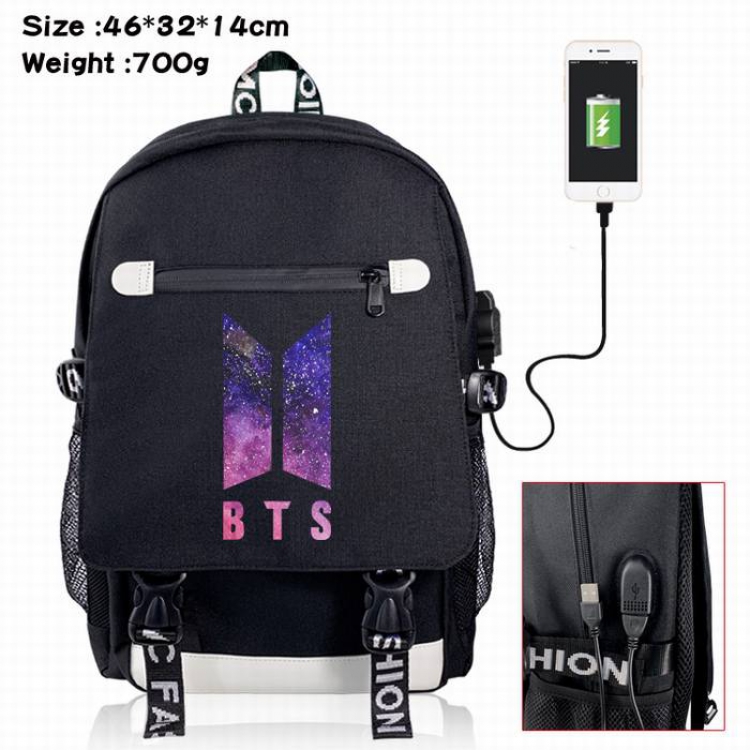 BTS-6A Black Color data cable Backpack