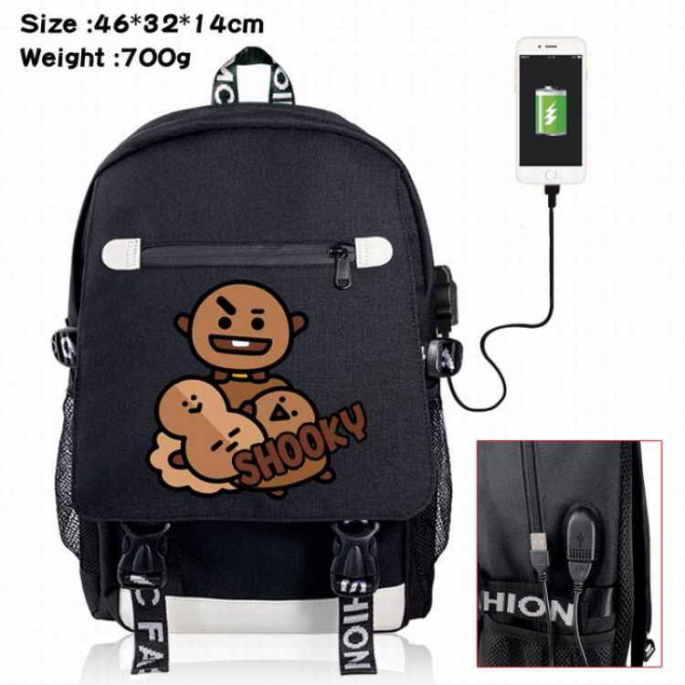 BTS-8A Black Color data cable Backpack