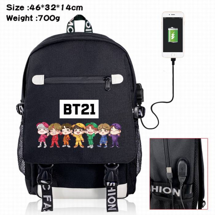 BTS-5A Black Color data cable Backpack