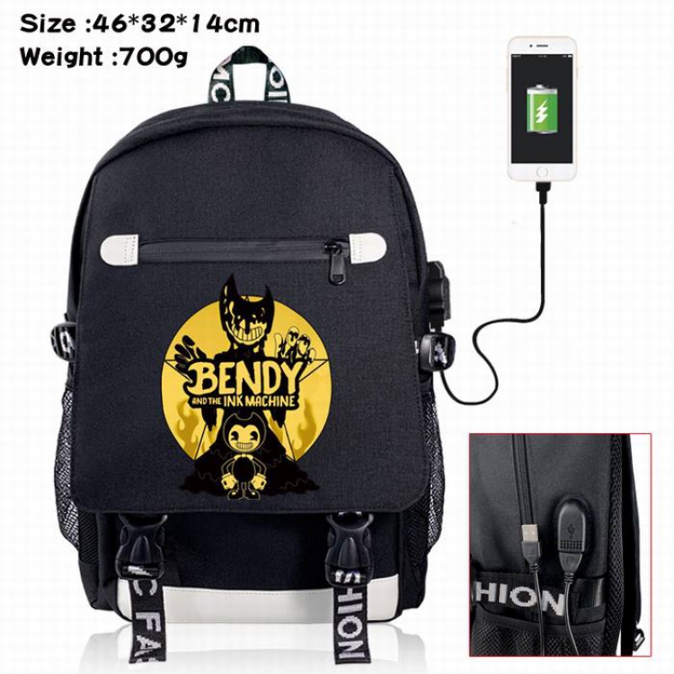Bendy-13A Black Color data cable Backpack