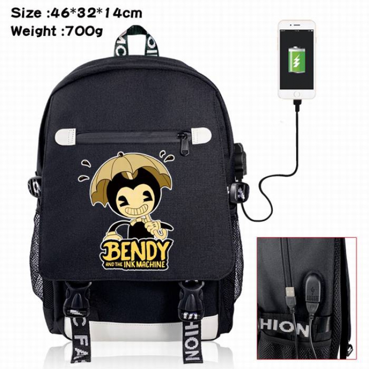 Bendy-10A Black Color data cable Backpack