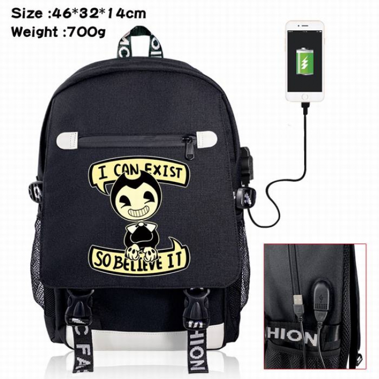 Bendy-4A Black Color data cable Backpack