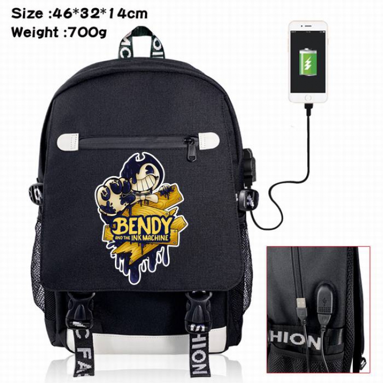 Bendy-7A Black Color data cable Backpack