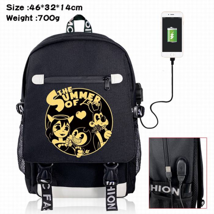 Bendy-6A Black Color data cable Backpack