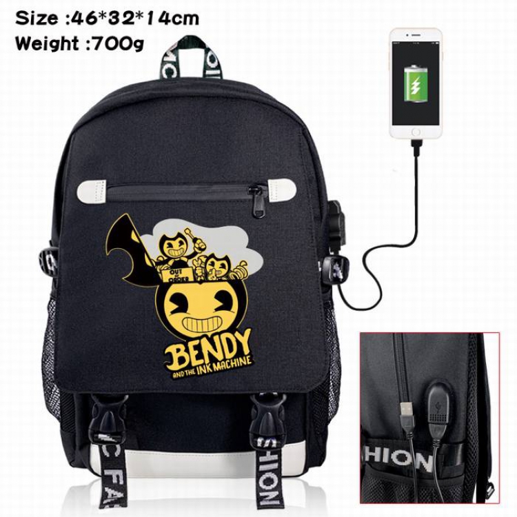 Bendy-9A Black Color data cable Backpack