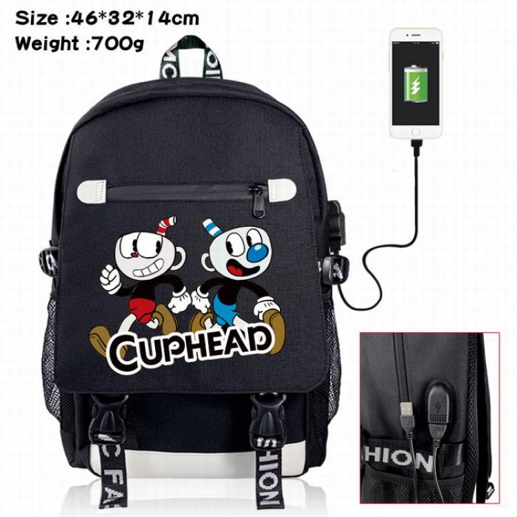 Cuphead-7A Black Color data cable Backpack