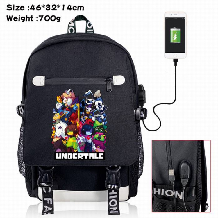 Undertale-5A Black Color data cable Backpack