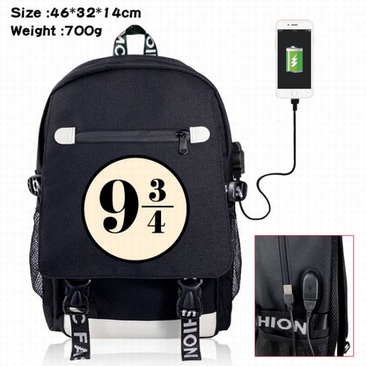 Harry Potter-12A Black Color data cable Backpack