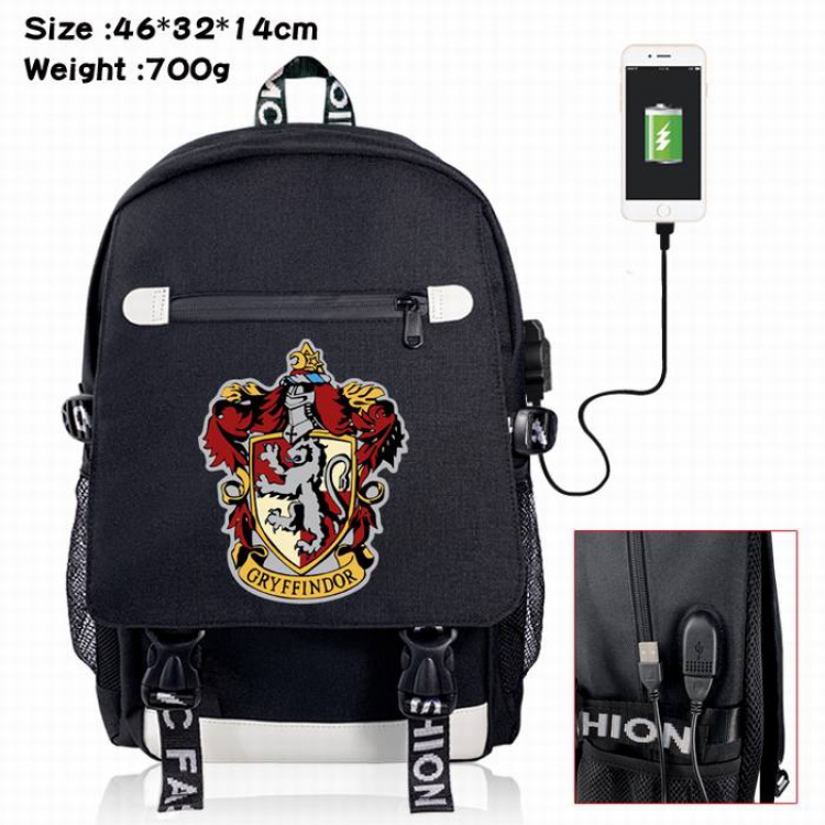 Harry Potter-4A Black Color data cable Backpack