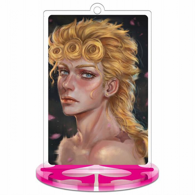 JoJos Bizarre Adventure Giorno Rectangular Small Standing Plates acrylic keychain pendant 9-10CM Style A