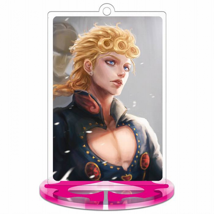 JoJos Bizarre Adventure Giorno Rectangular Small Standing Plates acrylic keychain pendant 9-10CM Style B