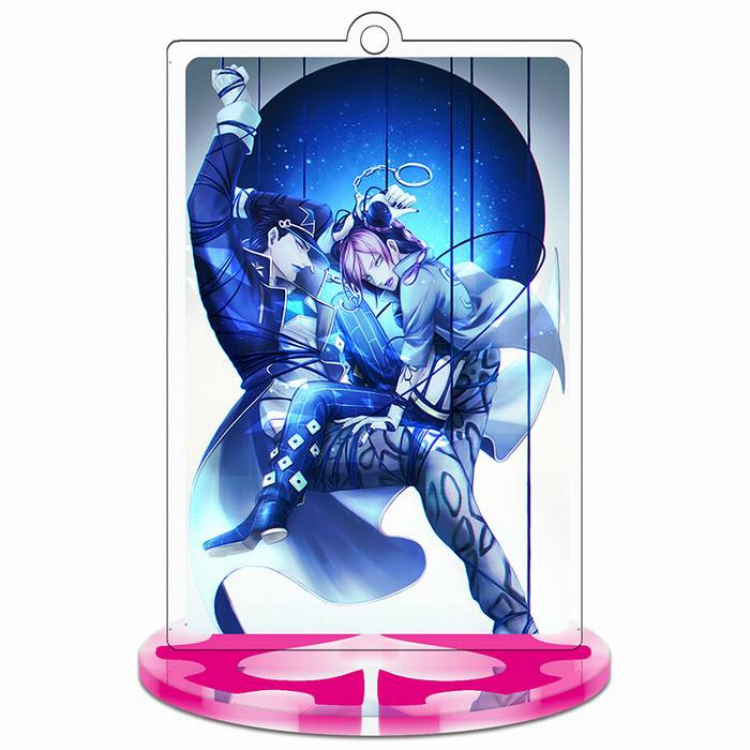 JoJos Bizarre Adventure Joestar Rectangular Small Standing Plates acrylic keychain pendant 9-10CM